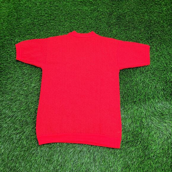 Vintage Towncraft Short Sleeve Sweatshirt Womens XS Ribbed Mock Neck 80s 90s - Picture 5 of 11